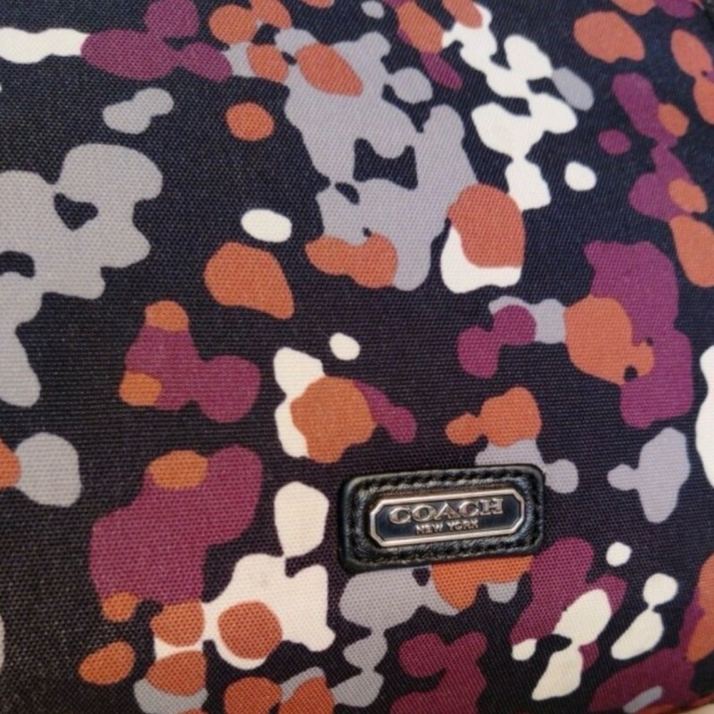 Coach Leather & Canvas Park Splatter Hobo Bag in Black Multicolor, 13.5x15" - Picture 5 of 9
